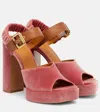 Chloé Aria Ankle-strap Platform Sandals In Pink