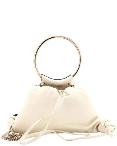 Chloé Arlene Drawstring Bag Leather (authentic Pre-loved) In Neutral