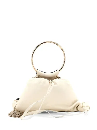 Pre-owned Chloé Arlene Drawstring Bag Leather Crossbody Bag In White