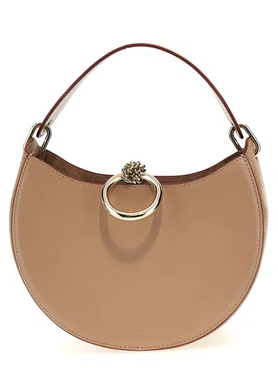 Chloé Arlene Small Leather Shoulder Bag In Beige