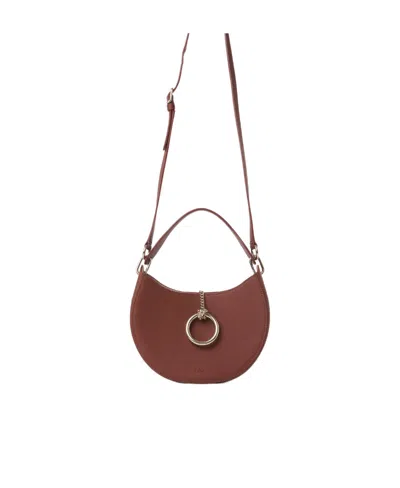 Chloé Arlene Leather Shoulder Bag In Red
