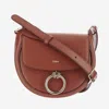 Chloé Chloe Arlene Small Ring Half-moon Crossbody Bag In Brown