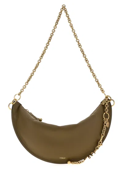 Chloé Chloe Army Green Nappa Leather Chloe Icons Shoulder Bag