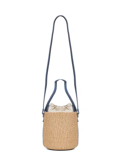 Chloé Ashes Blue Woody Small Basket Bag