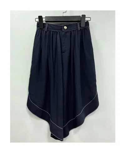 Chloé Asymmetric Wide-leg Trousers In Black