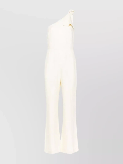 Chloé One-shoulder Linen Jumpsuit In Cream
