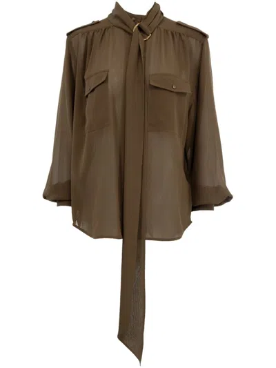CHLOÉ ATTACHED-BOW SHIRT