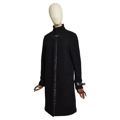 Pre-owned Chloé Chloe Autumn / Winter 2011 Long Black Teddy Bear Wool Coat