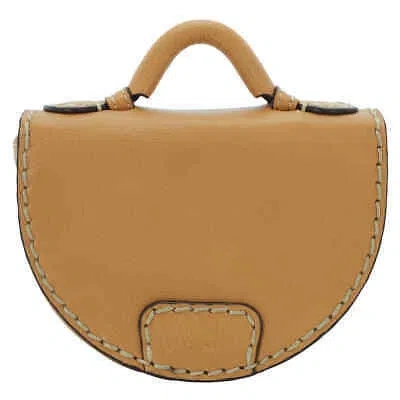 Pre-owned Chloé Chloe Autumnal Brown Ladies Edith Nano Saddle Bag Chc22up221f43211 In Multicolor