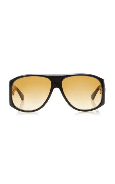 Chloé Aviator-frame Acetate Sunglasses In Brown