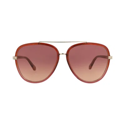 Pre-owned Chloé Aviator Frame Bio Injection Sunglasses 'red' | Women's Size Onesize