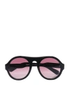 Chloé Pilot-frame Gradient-lens Sunglasses In 001 Black Black Red