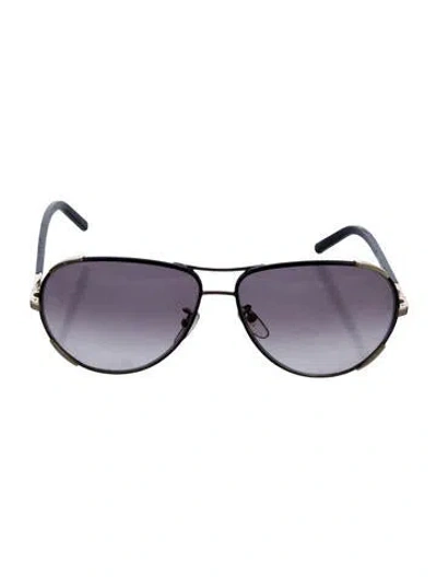Pre-owned Chloé Aviator Gradient Sunglasses In Black