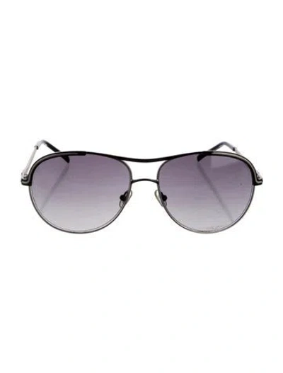 Pre-owned Chloé Aviator Gradient Sunglasses In Black