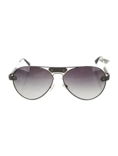 Pre-owned Chloé Aviator Gradient Sunglasses In Gray
