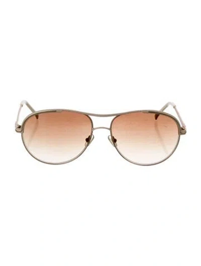 Pre-owned Chloé Aviator Gradient Sunglasses In Multi