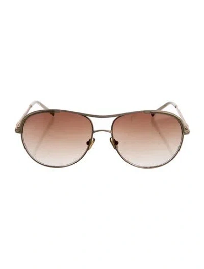 Pre-owned Chloé Aviator Gradient Sunglasses In Multi