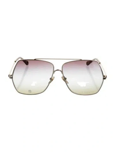 Pre-owned Chloé Aviator Gradient Sunglasses In Neutral