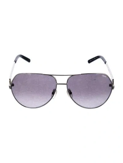 Pre-owned Chloé Aviator Gradient Sunglasses In Silver
