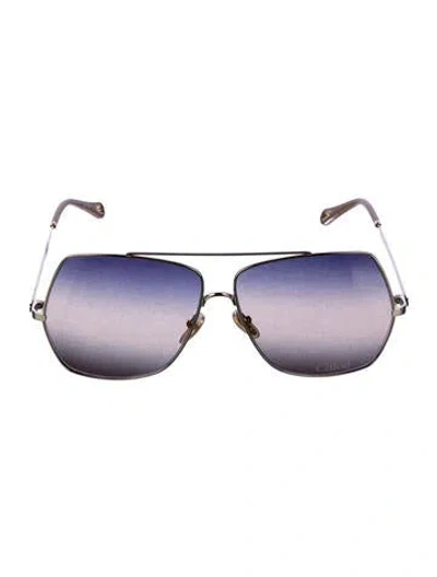 Pre-owned Chloé Aviator Mirrored Sunglasses W/ Tags In Multi