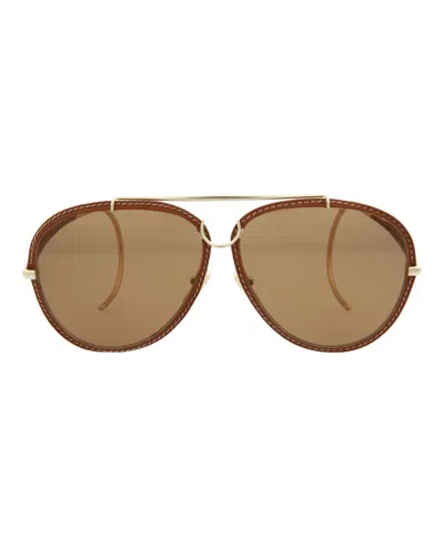 Chloé Aviator-style Metal Sunglasses In Multi