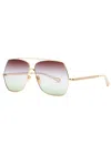 Chloé Chloe Aviator-style Sunglasses In Gold