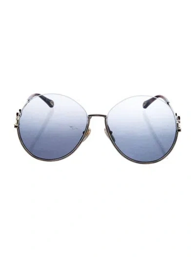 Pre-owned Chloé Aviator Tinted Sunglasses In Black
