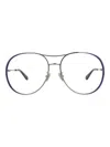 Chloé Core 58mm Aviator Optical Glasses In Black
