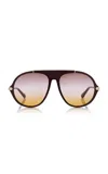 Chloé Aviator-frame Acetate Sunglasses In Multi