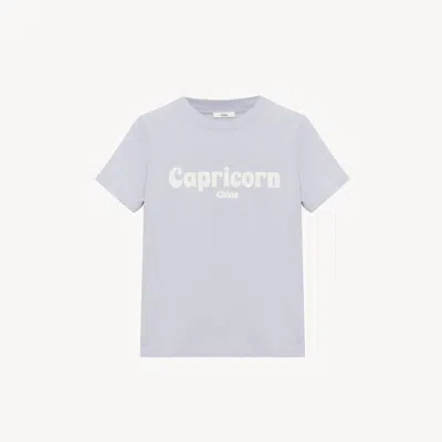 Chloé Baby Fit Capricorn T-shirt In Cotton Jersey In Blue