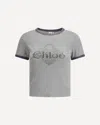 Chloé Chloe Cotton T-shirt Women In Gray