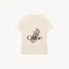 Chloé Baby Fit Logo T-shirt In Cotton Jersey In Neutral