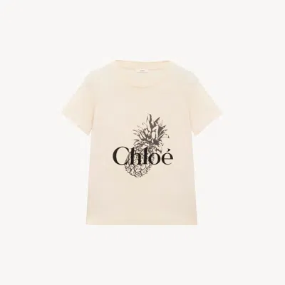 Chloé Baby Fit Logo T-shirt In Cotton Jersey