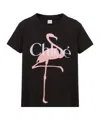 Chloé Baby Fit Logo T-shirt In Cotton Jersey In Black