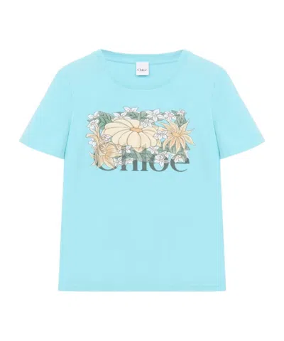 Chloé Baby-fit Logo T-shirt In Cotton Jersey In Multi