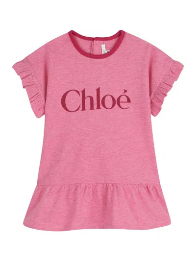 Chloé Baby Girl's & Little Girl's Logo T-shirt Dress In Pink