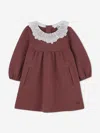Chloé Baby Girls Embroidered Collar Milano Dress In Brown