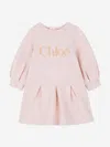 Chloé Baby Girls Logo Sweater Dress In Pink