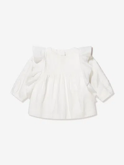 CHLOÉ CHLOÉ BABY GIRLS ORGANIC COTTON BLOUSE