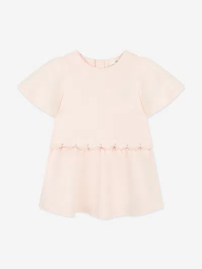 Chloé Baby Girls Scalloped Dress In Pink