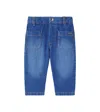 Chloé Kids Baby Logo Jeans In Blue