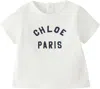 Chloé Baby Off-white Logo T-shirt In 117 Offwhite
