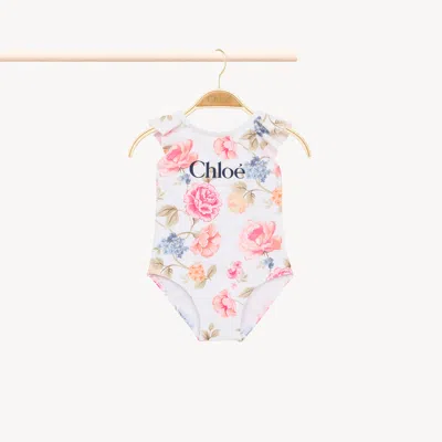 Chloé Baby One-piece Swimsuit In Multi