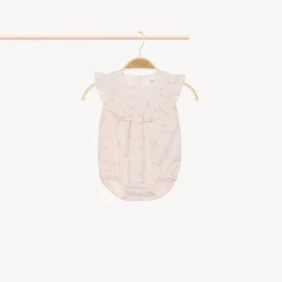 Chloé Baby Romper & Hat Set Pink Size 15-18 100% Cotton In Neutral