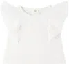 Chloé Baby White Ruffled T-shirt In 117 Offwhite