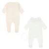 Chloé Chloe Babygrow Ruffle-detail Pyjamas Set In Pink/white