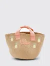 Chloé Logo-embroidered Tote Bag In Brown