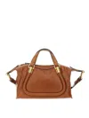 Chloé Paraty 24 Zip Shoulder Bag In Calfskin Leather In Light Brown