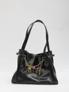 Chloé Logo Charms Patent Leather Hobo Bag In Black