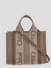 Chloé Small Woody Linen Tote Bag